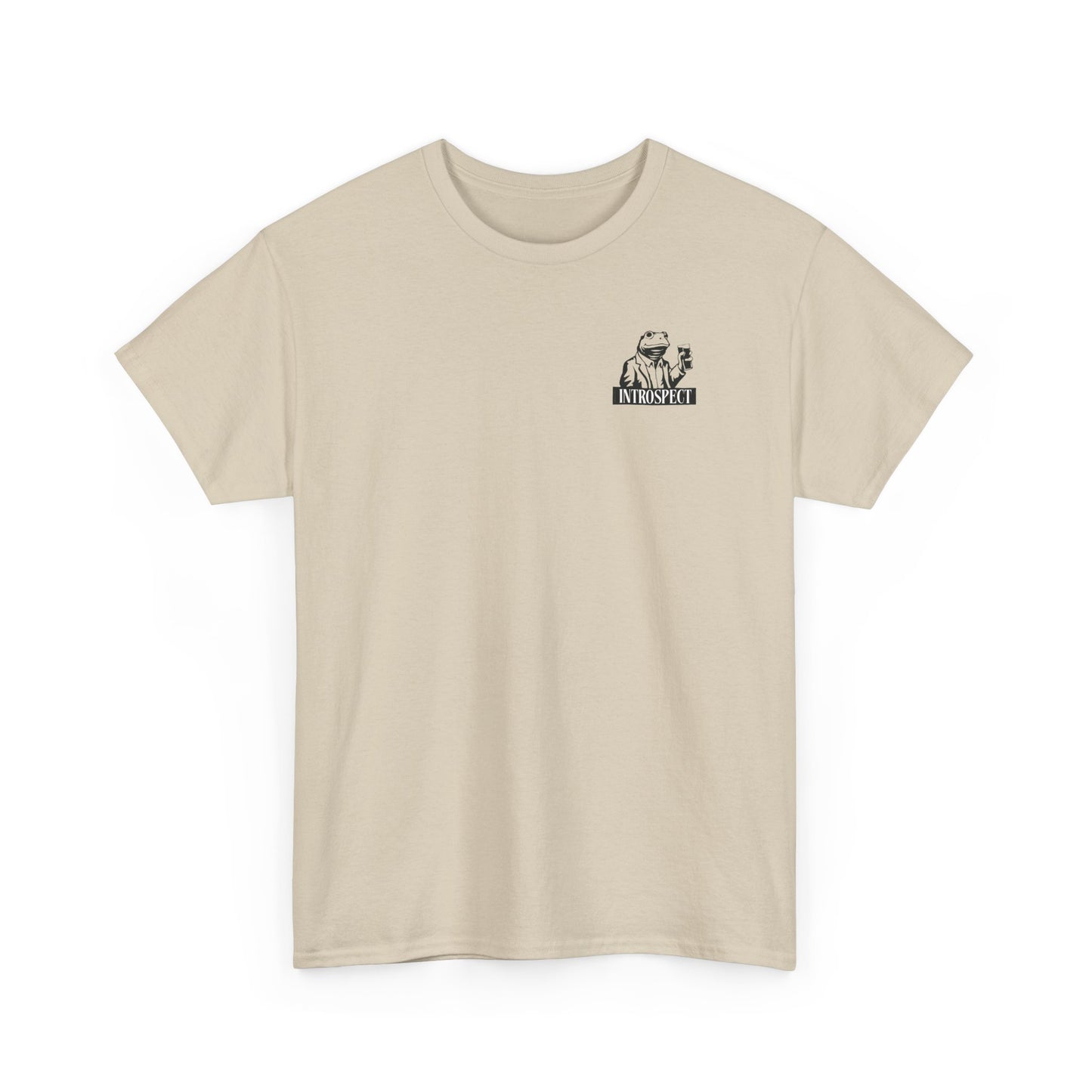 Bee Wearing A Top Hat And Briefcase | Unisex Natural/Sand/Gold Cotton Tees | Buzziness as Usual