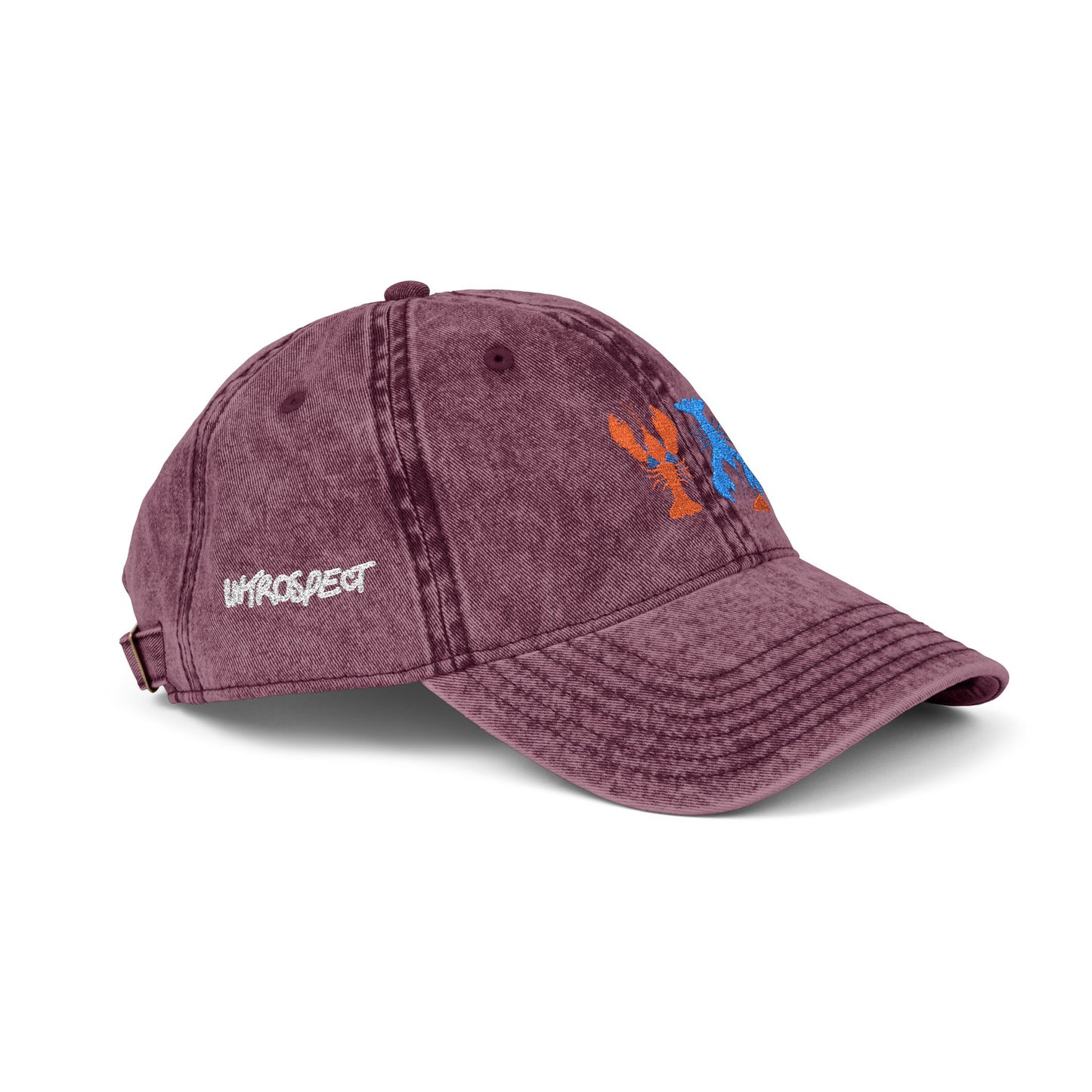 Introspect Embroidered Vintage Cap — Lobster lovers Baseball Hat