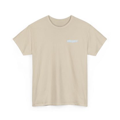 Bee Wearing A Top Hat And Briefcase | Unisex Natural/Sand/Gold Cotton Tees | Buzziness as Usual
