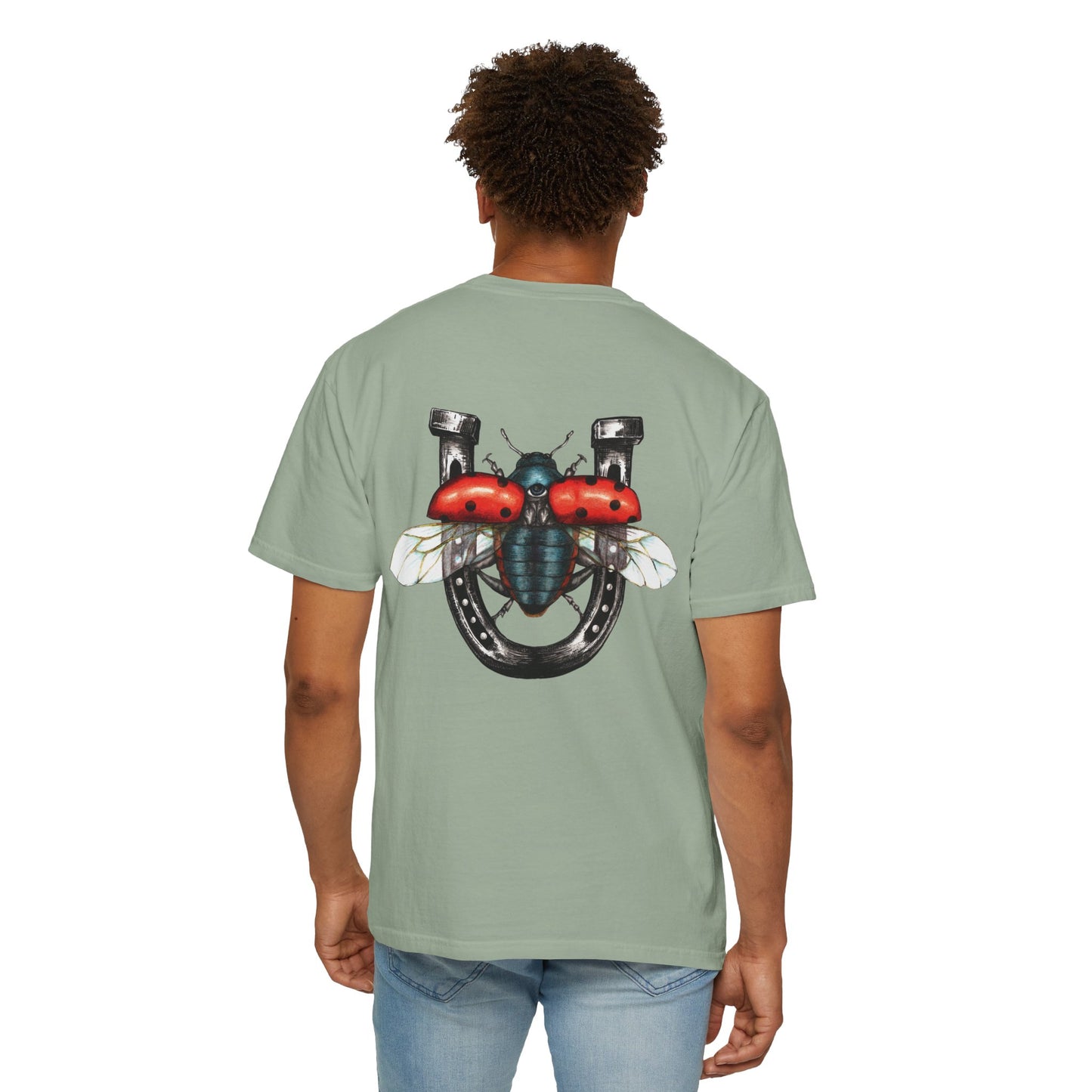 Lucky Break Ladybug & Horseshoe T-Shirt — Good Luck Graphic Tee