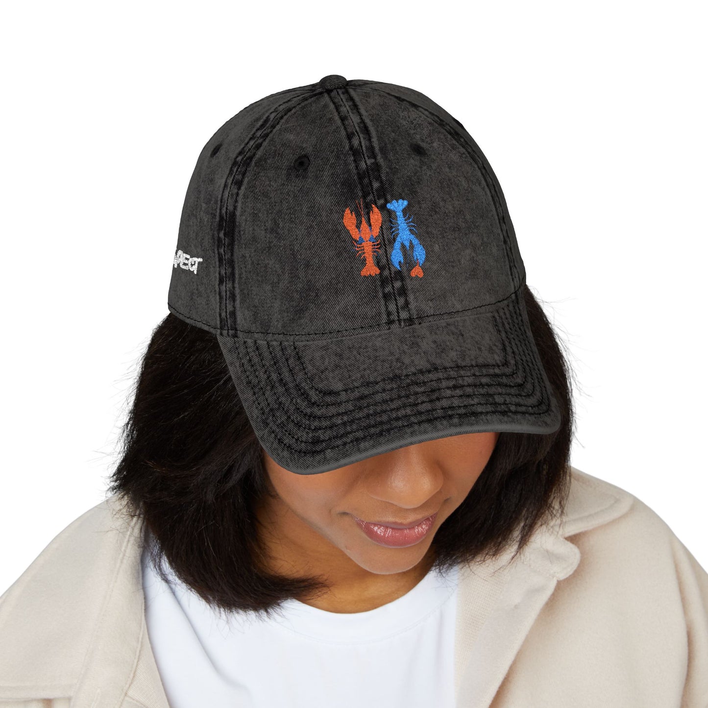 Introspect Embroidered Vintage Cap — Lobster lovers Baseball Hat