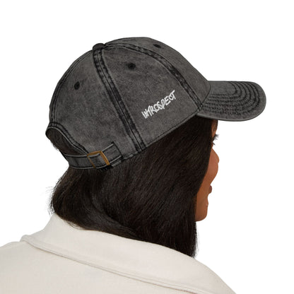 Introspect Embroidered Vintage Cap — Retro Frog Logo Baseball Hat