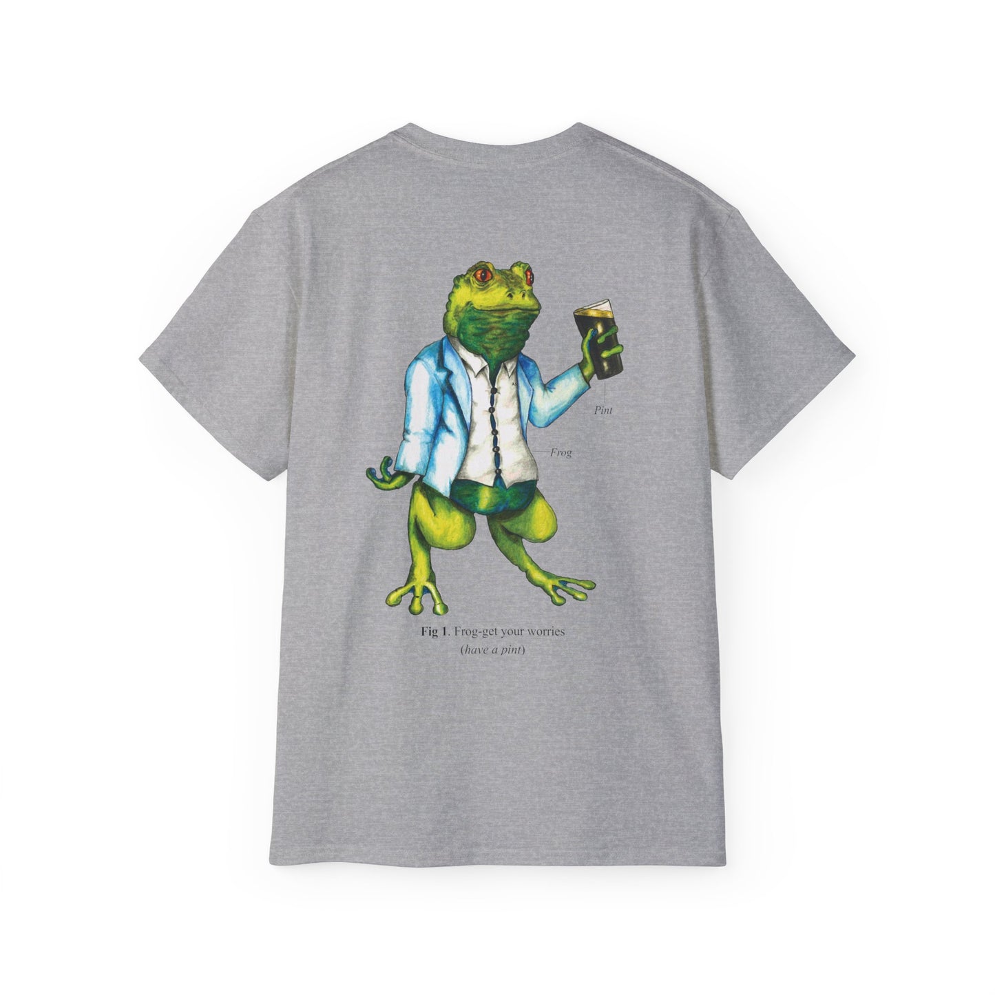 Frog Graphic Tee Shirt 'Froget Your Worries' Funny Drink Pun Unisex
