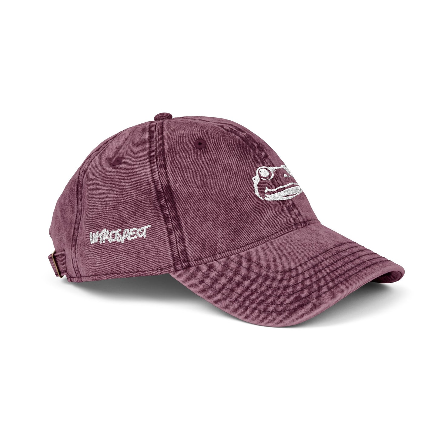 Introspect Embroidered Vintage Cap — Retro Frog Logo Baseball Hat