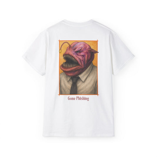 Gone Phishing Angler fish | Unisex Cotton Tee | Gone Phishing