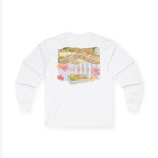Unisex Ultra Cotton Long Sleeve Tee | I'll meet you at the beach | Watercolor painting - Hand designed