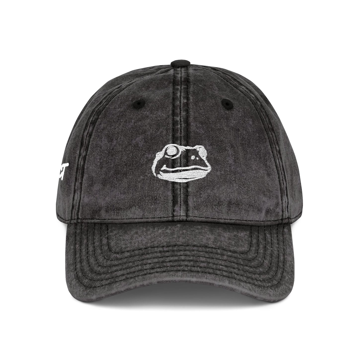 Introspect Embroidered Vintage Cap — Retro Frog Logo Baseball Hat