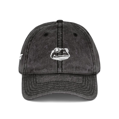 Introspect Embroidered Vintage Cap — Retro Frog Logo Baseball Hat