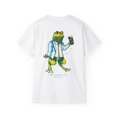 Frog Graphic Tee Shirt 'Froget Your Worries' Funny Drink Pun Unisex