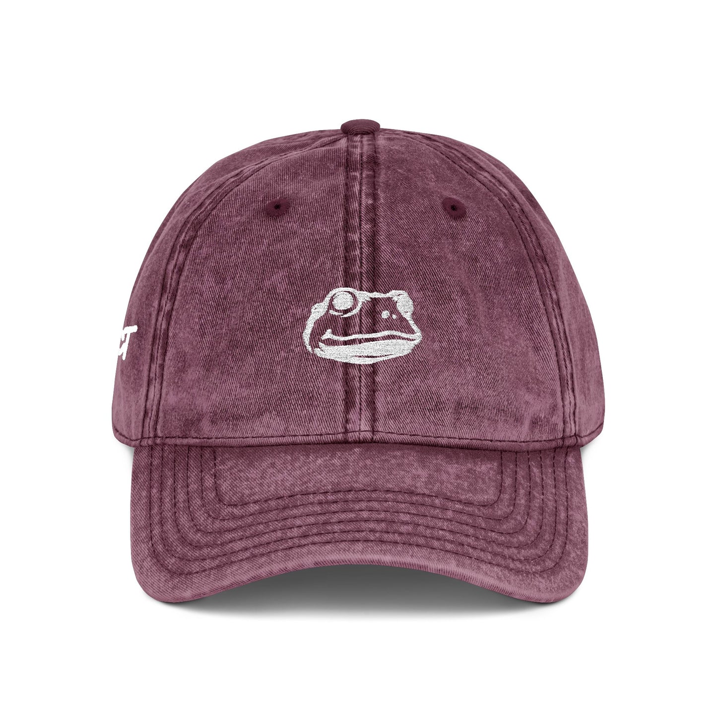 Introspect Embroidered Vintage Cap — Retro Frog Logo Baseball Hat