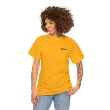 Bee Wearing A Top Hat And Briefcase | Unisex Natural/Sand/Gold Cotton Tees | Buzziness as Usual